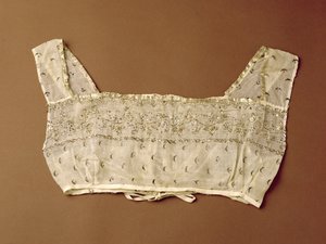 Corpiño, bordado con hilo de plata aplanado, c.1805-10 de Indian School